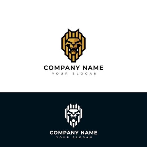 Premium Vector | Gold lion logo vector design templatex9