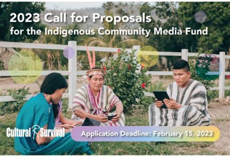 Cultural Survival Calls For 2023 Proposals For The Indigenous Comm