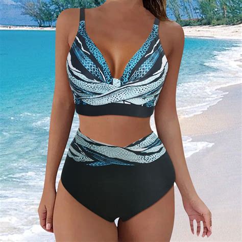 Snowsong Swim Suits Bikini Sets New Swimwear Women S Large Waist Swimwear Split Tie Dyed