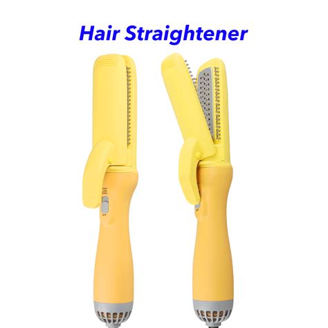 Professional 1000W Hot Air Brush 2 In 1 Hair Styler Ionic Flat Iron Hair Straightener