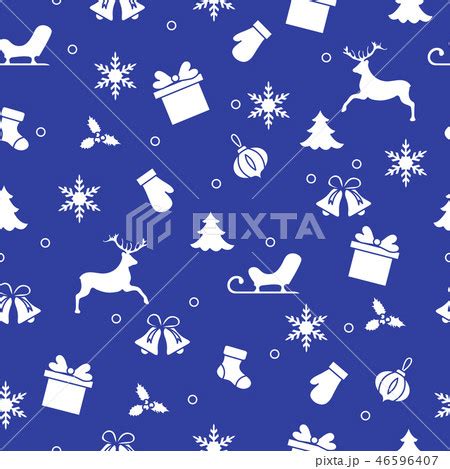 Happy New Year And Christmas Seamless Pattern