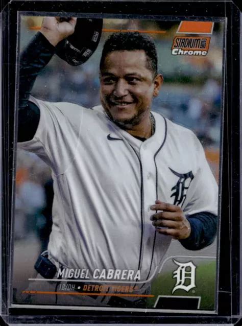 Topps Stadium Club Chrome Miguel Cabrera R Fracteur Orange