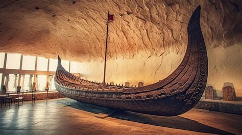 premium ai image traditional ship longboat