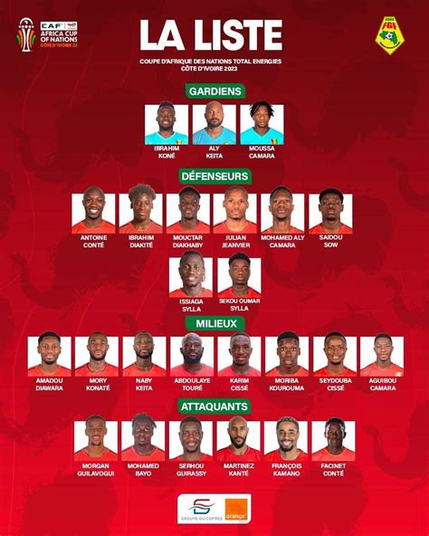 AFCON 2023 Cameroon S Group C Opponent Guinea Publishes 25 Man Squad