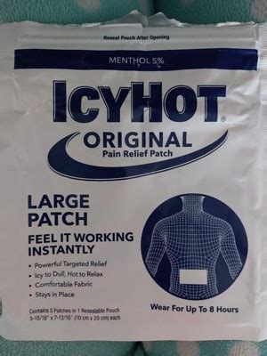 Icy Hot Medicated Patch Back Extra Large Ct Target