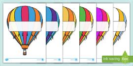 Editable Hot Air Balloon Birthday Chart Display Pack
