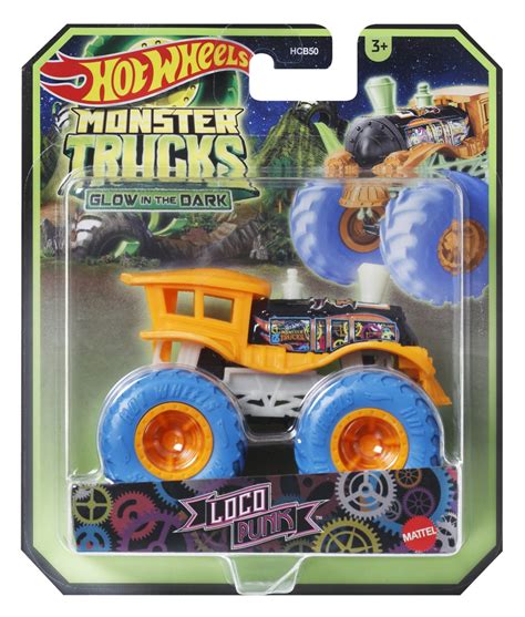 Hot Wheels Monster Truck Glow In The Dark Masinuta Loco Punk Scara Superheroes Toyszone