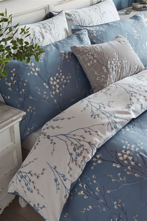 Buy Laura Ashley Dark Seaspray Blue Pussy Willow Duvet Cover And Pillowcase Set From Next Ireland