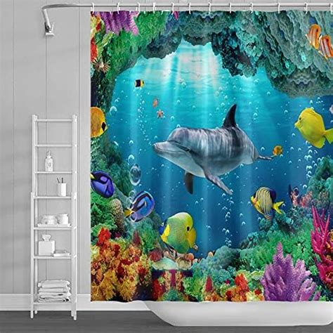 Amazon Allenjoy 72 X 72 Ocean Fish Shower Curtain Under The Sea