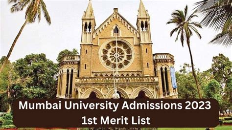 Mumbai University Admissions St Merit List Released Get Direct