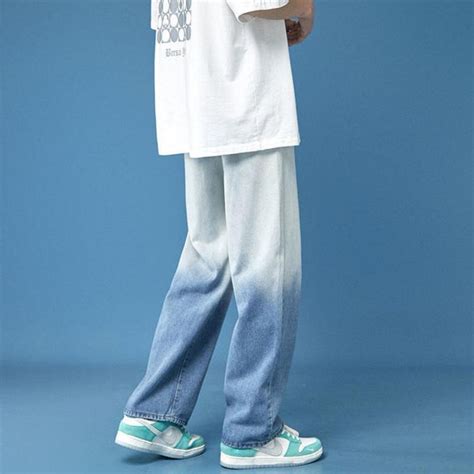 Mua Quần Baggy Nam Hot Hit Ống Suông Màu Loang Trơn Chất Bò Mêm Mịn Co Giãn Thoải Mái Màu Xanh