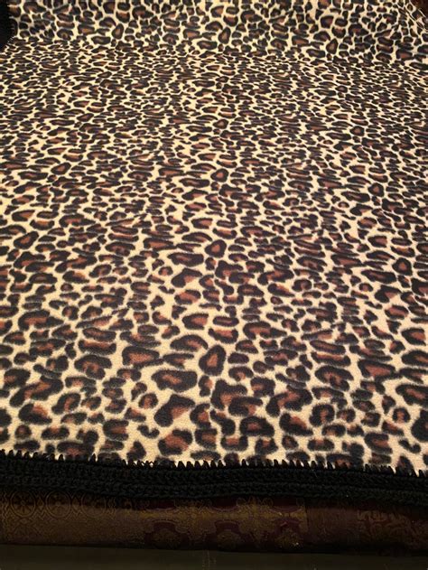 Leopard Print Fleece Blanket Etsy