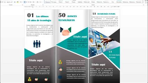 Como Hacer Un Tr Ptico Brochure O Folleto En Word Tutoria