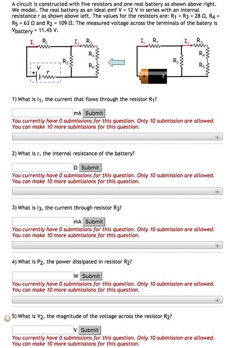 Solved A circuit is constructed with five resistors and one | Chegg.com