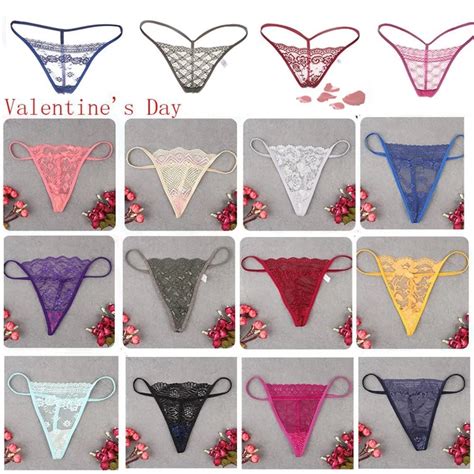 Transparent Seamless Thong Lace Panties Sexy Lingerie G String Low Waist Briefs Eur