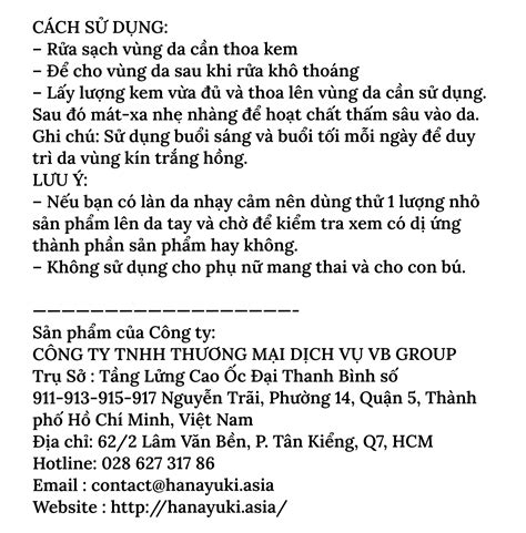 Hanayuki Bikini Pink Cream For Pink Care And Dark Spots Reduction Pink Bikini Hanayuki Tube 30g