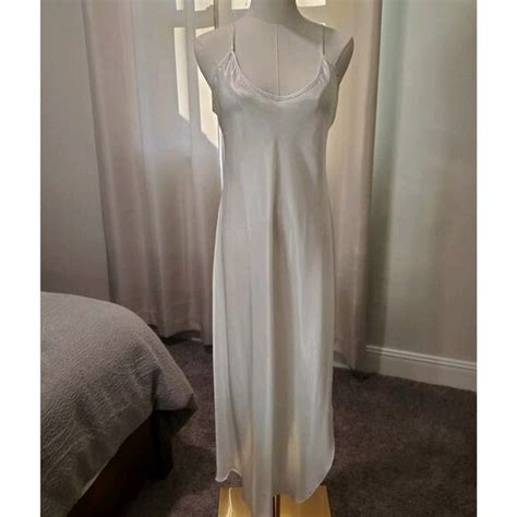 L A Intimates Intimates Sleepwear Vintage 9s La Intimates Ivory Cream Satin Slip Lingerie