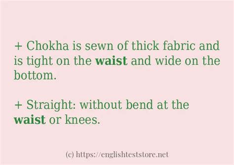 Make Sentence Of Waist Englishteststore Blog