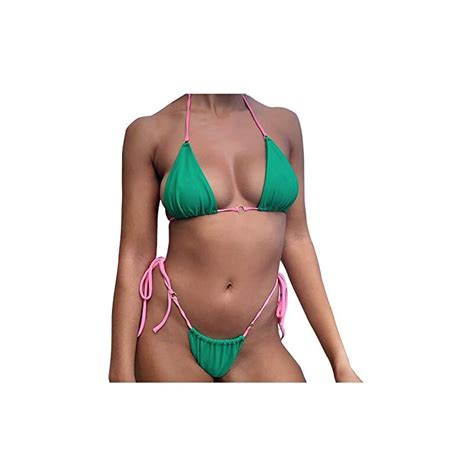 LJHH Bikini Donna Sexy Hot Perizoma Costume Da Bagno Donna Mare Triangolo Halter Brasiliano