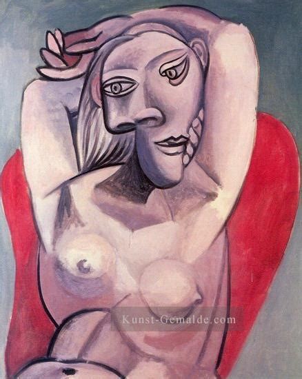 Frau dans un fauteuil rouge 1929 kubist Pablo Picasso Gemälde mit öl zu