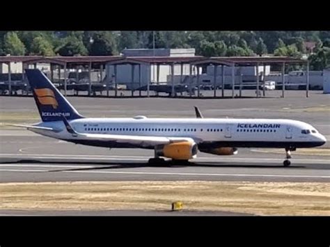 Icelandair Boeing 757 256 TF ISR Takeoff From PDX YouTube