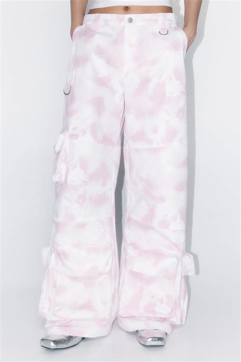 Брюки-карго широкие с низкой посадкой 2421308001, цвет: розовый (95) по ...