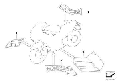 Autocollant Garde Boue De Roue Avant F Bmw Motos