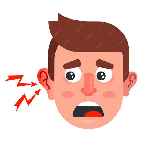 Inflamación Del Oído En Un Hombre Otitis Media Grave En Humanos