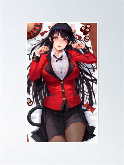 Hei Es Catgirl Jabami Yumeko Zwanghafter Spieler Kakegurui Lewd Hentai Ecchi Poster Von