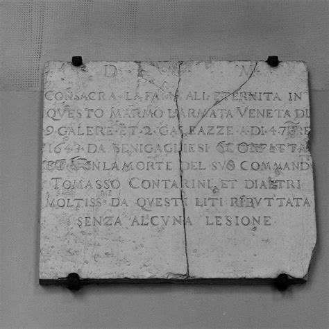 Lapide Commemorativa Bottega Marchigiana Sec XVII Lapide Comme