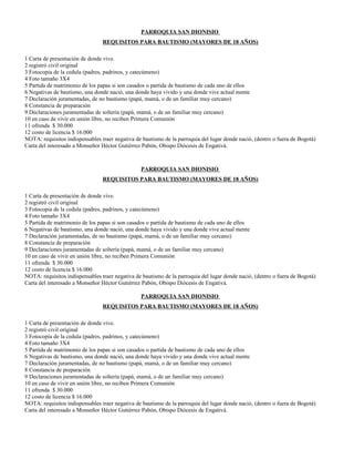 Requisitos Bautismos PDF