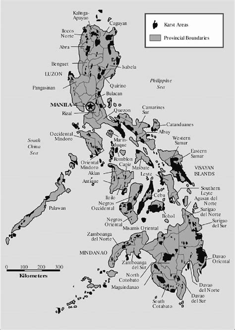 Karst areas in the Philippines (based on Balázs 1973) | Download ...