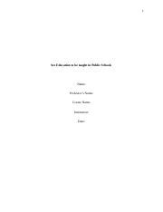 Should Sex Education Be Taught In Public Schools Pros And Cons Course Hero