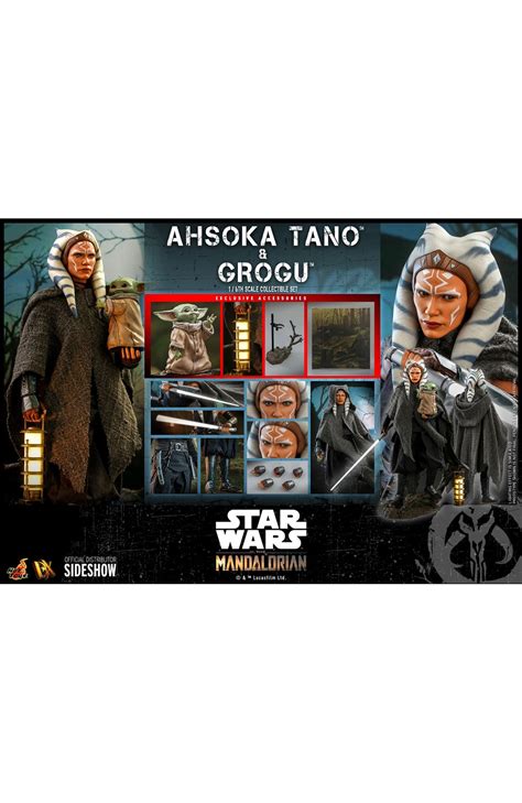 The Mandalorian Ahsoka Tano With Grogu Sixth Scale Figure By Hot Toys