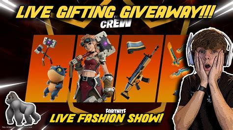 Live Fortnite Item Shop Live Fashion Show And Gifting Giveaway Youtube