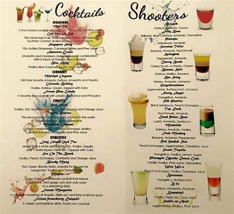 Menu At Malibu Palms Pub And Bar Ladysmith 12 Read Drive