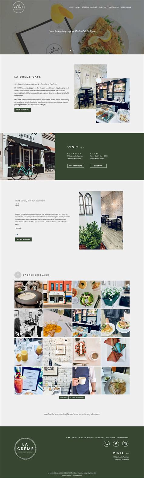 la creme cafe client spotlight slamdot