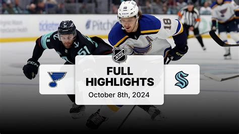 Blues At Kraken October 8 2024 NHL Full Game Highlights YouTube