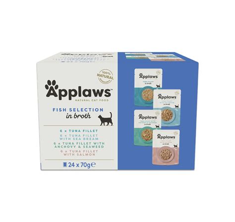 Multipack Fish Selection in Broth | 24 x 70g Pouch | Applaws UK