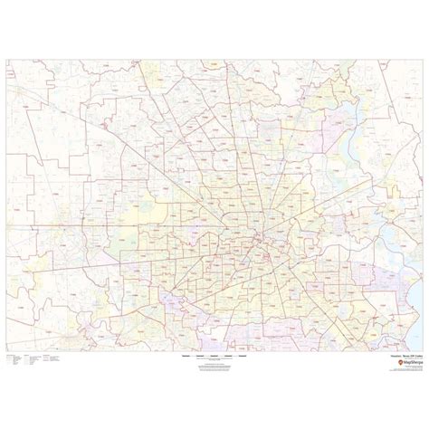 Houston Texas Zip Code Map Free United States Map