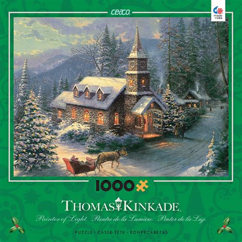 Christmas Sleigh Ride (Thomas Kinkade Christmas), 1000 Pieces, Ceaco ...