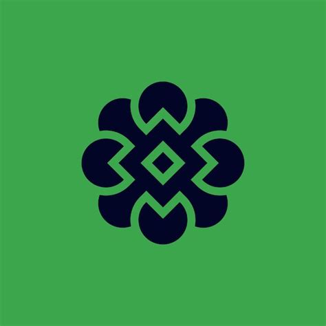 Premium Vector Abstract Flower Core Tech Logo
