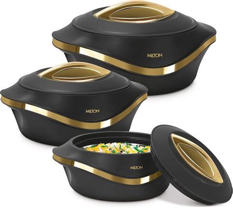 MILTON Insulated Casserole Dish With Lid 3 Pc Set 2 1 1 5 1 Qt Hot Pot Food Warmer Cooler
