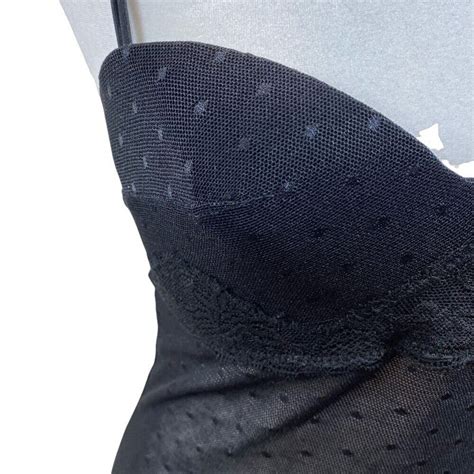 Rampage Sheer Black Nightgown Lingerie Teddy Size Med Gem