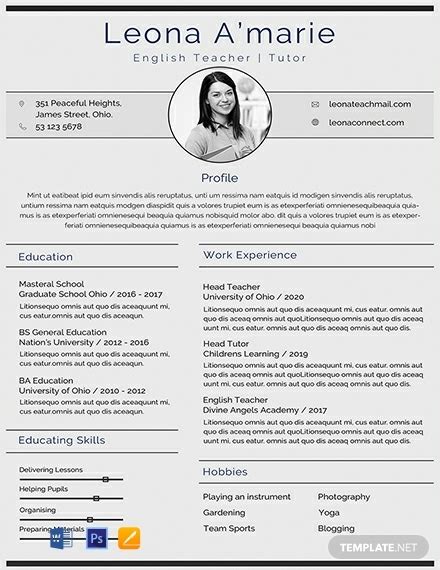 Cv Templates English Templates Example Templates Example