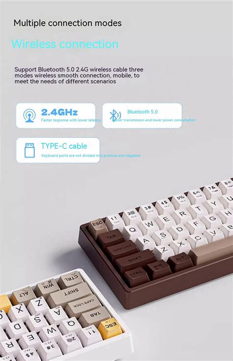 Eweadn C V Wireless Mechanical Keyboard Gasket Hot Swap Connection Mode Keyboard Kit Rgb