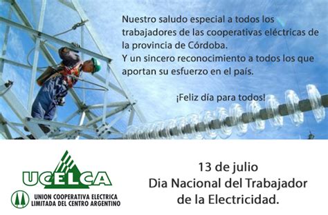 13 de julio día nacional del Trabajador de la Electricidad