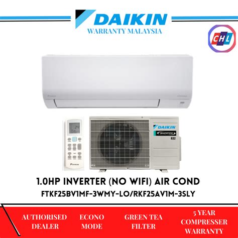 Daikin 4 Star Air Cond 1hp Inverter Non Wifi Ftkf25bv1mf 3wmy Lo