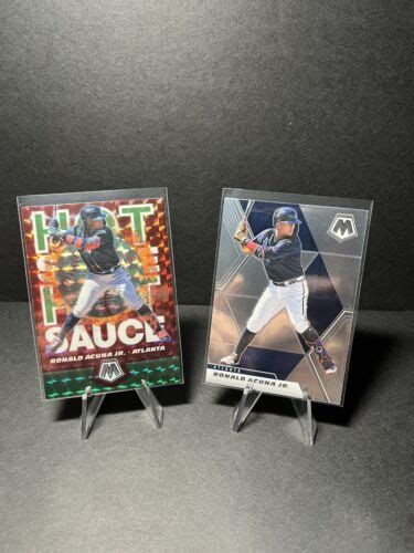 Ronald Acuna Jr Mosaic Baseball Hot Sauce Green Prizm Base Atlanta Braves EBay