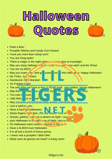 80 Best Halloween Quotes for Kids - Lil Tigers Lil Tigers